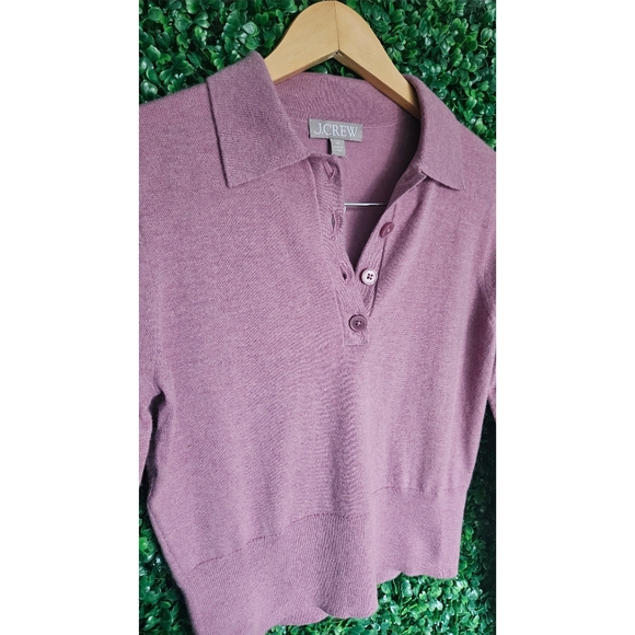J. Crew V-Neck Sweater in Soft Pink - Picture 3 of 6